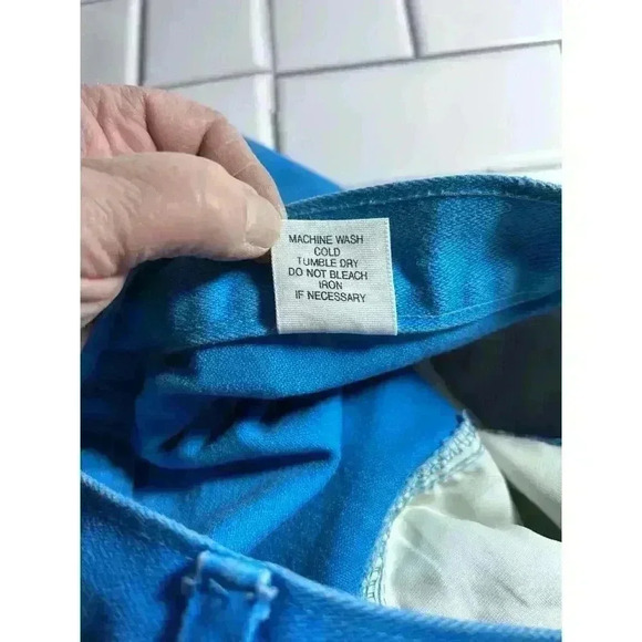 Vintage Jewells Classic Bottoms Turquoise Jeans Size 7 Style 9104 Bare Back - Picture 12 of 12